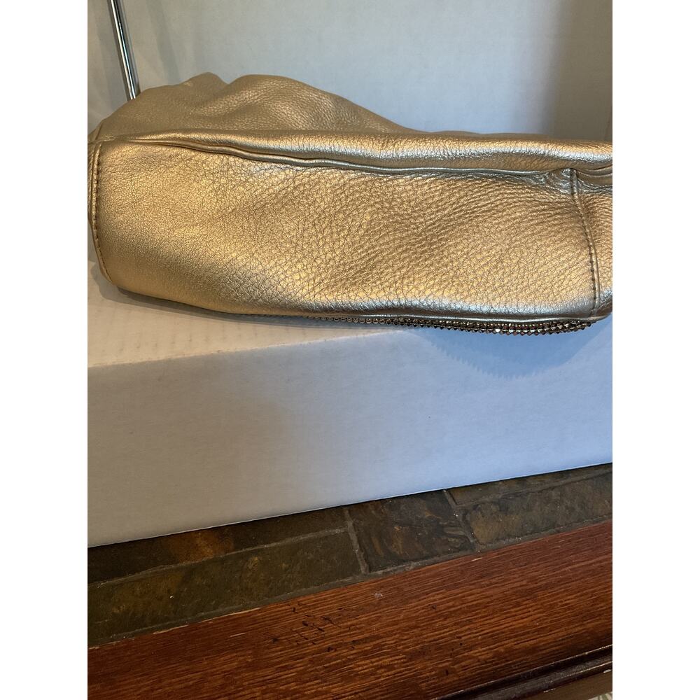 Michael Kors Large Gold Mess and Leather Hobo Shoulder Bag - Picture 6 of 12